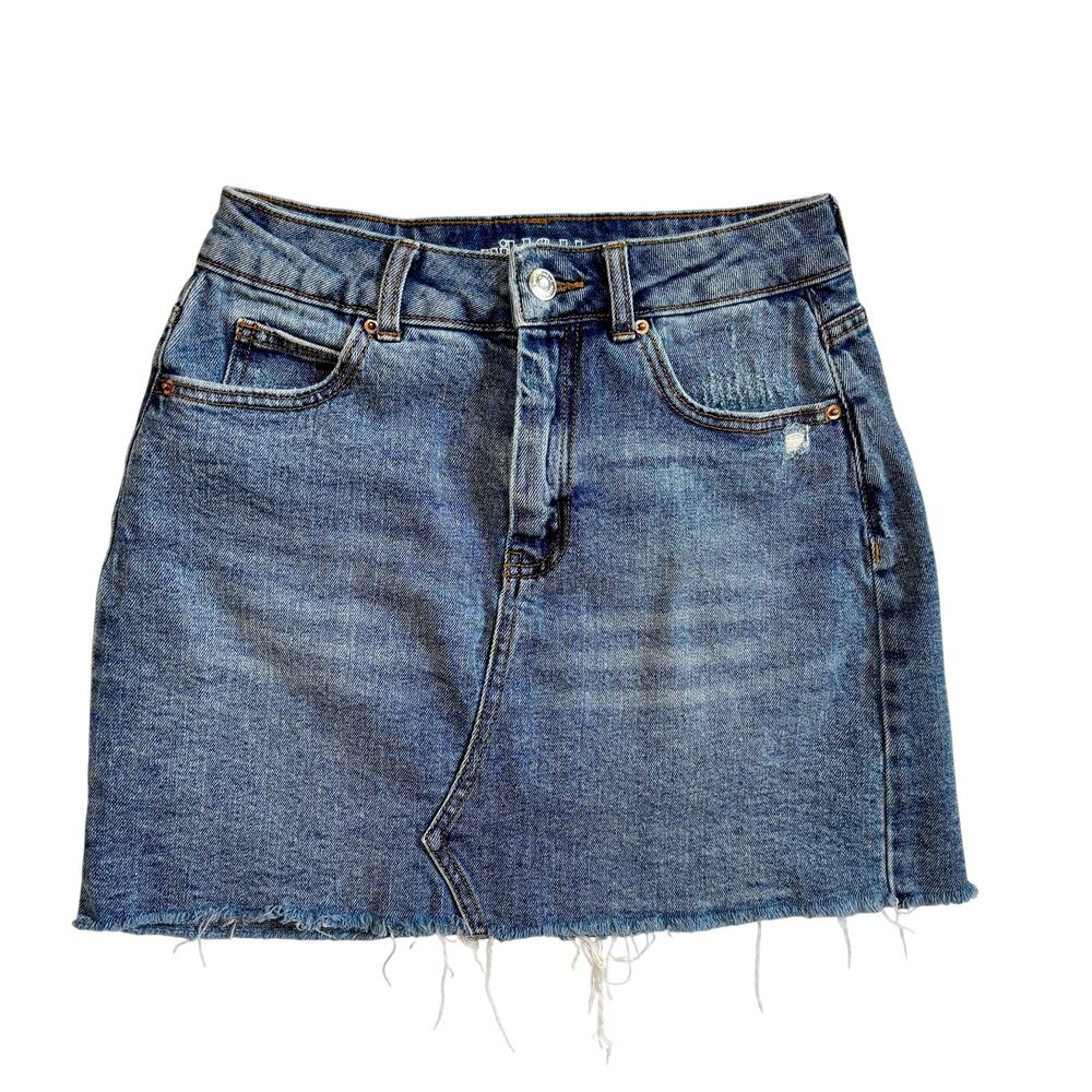 Wild Fable Denim Mini Skirt Blue Jean Women's Size 2 Mid Rise 5-Pocket